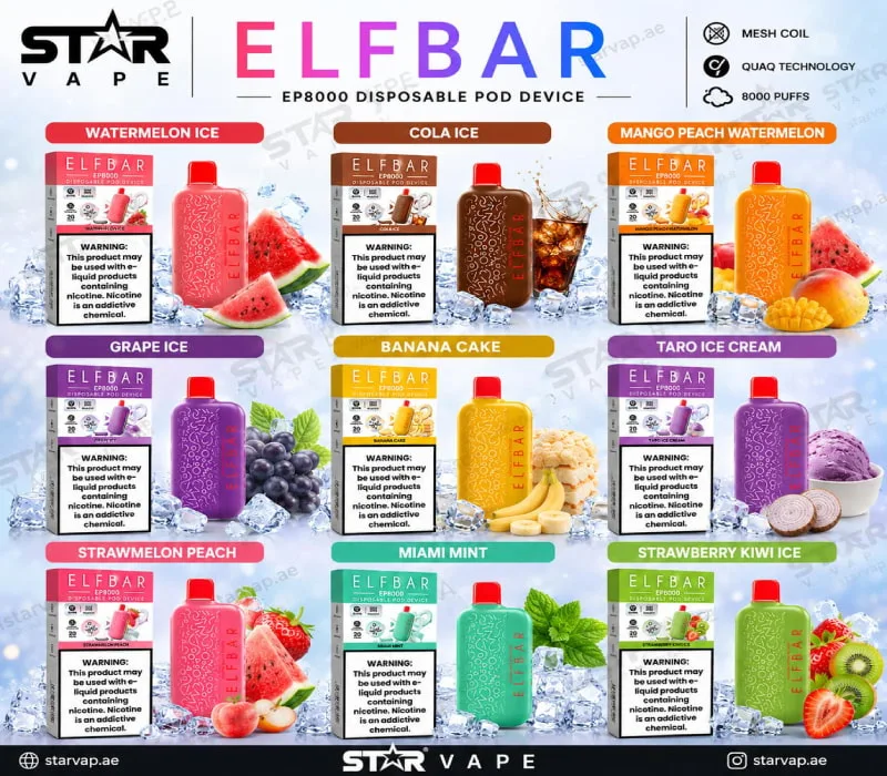 ELF BAR EP8000 Puffs Disposable Vape