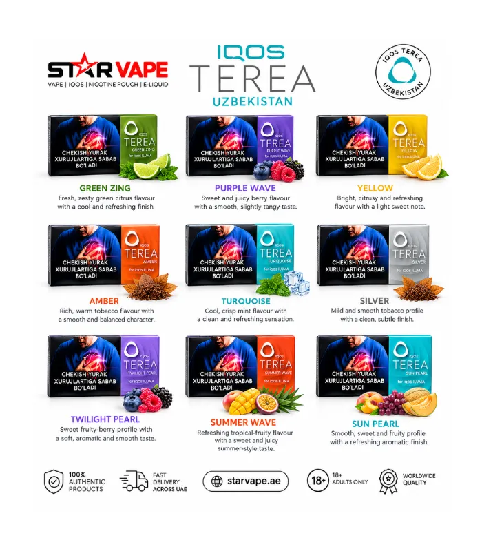 IQOS TEREA Uzbekistan Heated Tobacco Sticks