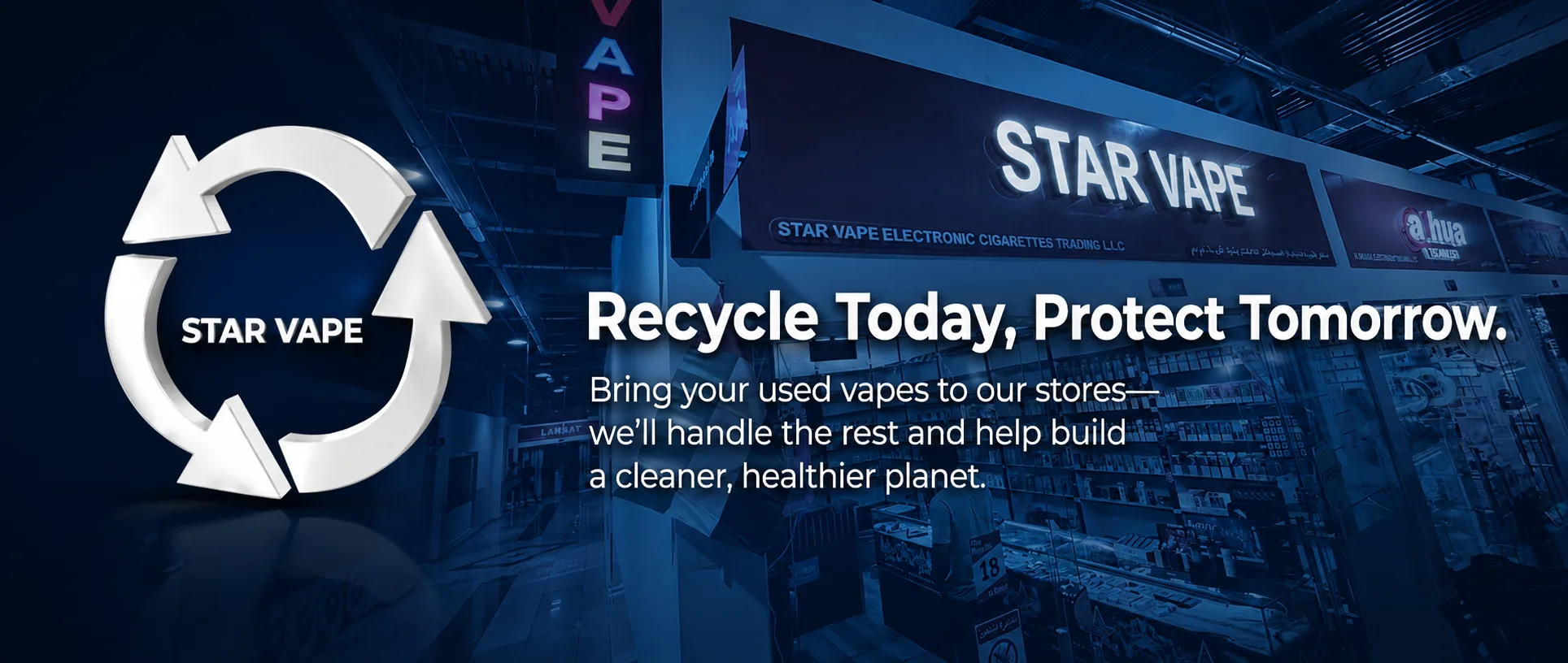 Used and disposable vape recycling banner
