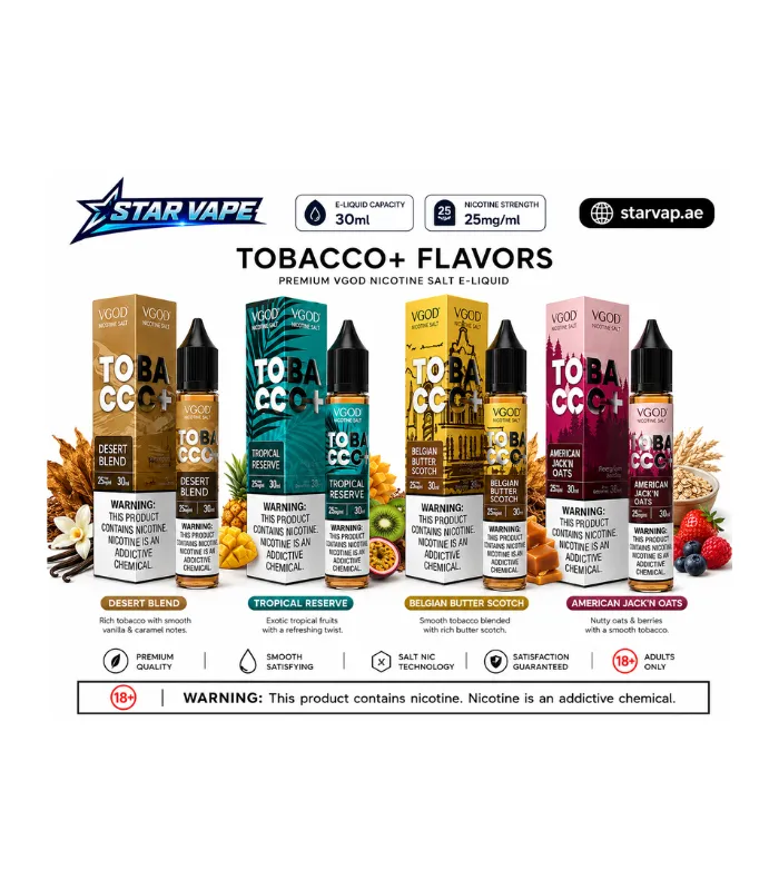 VGOD Tobacco Plus 30ml Nic Salt E-Liquid